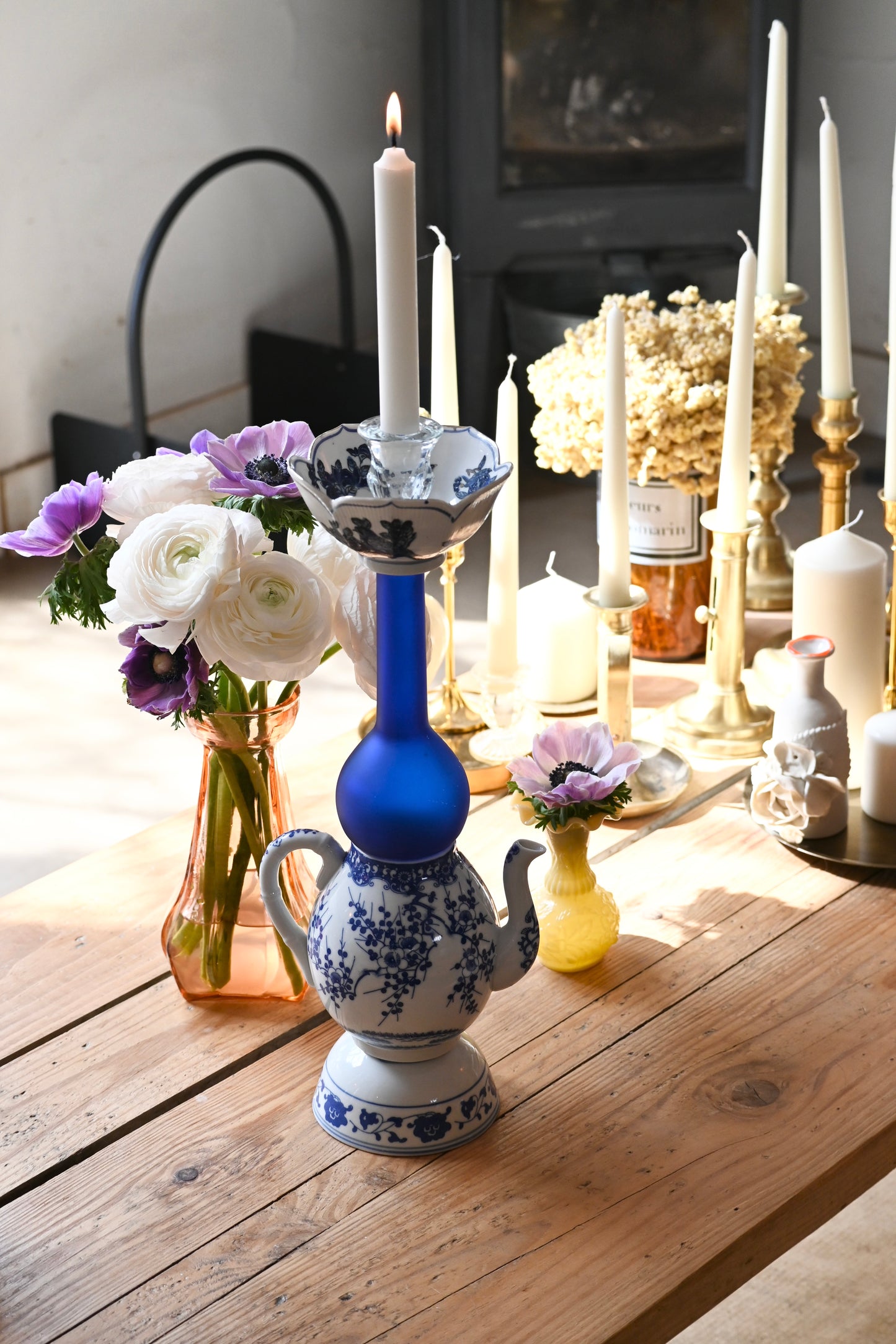Bougeoir Bleu - Grand
