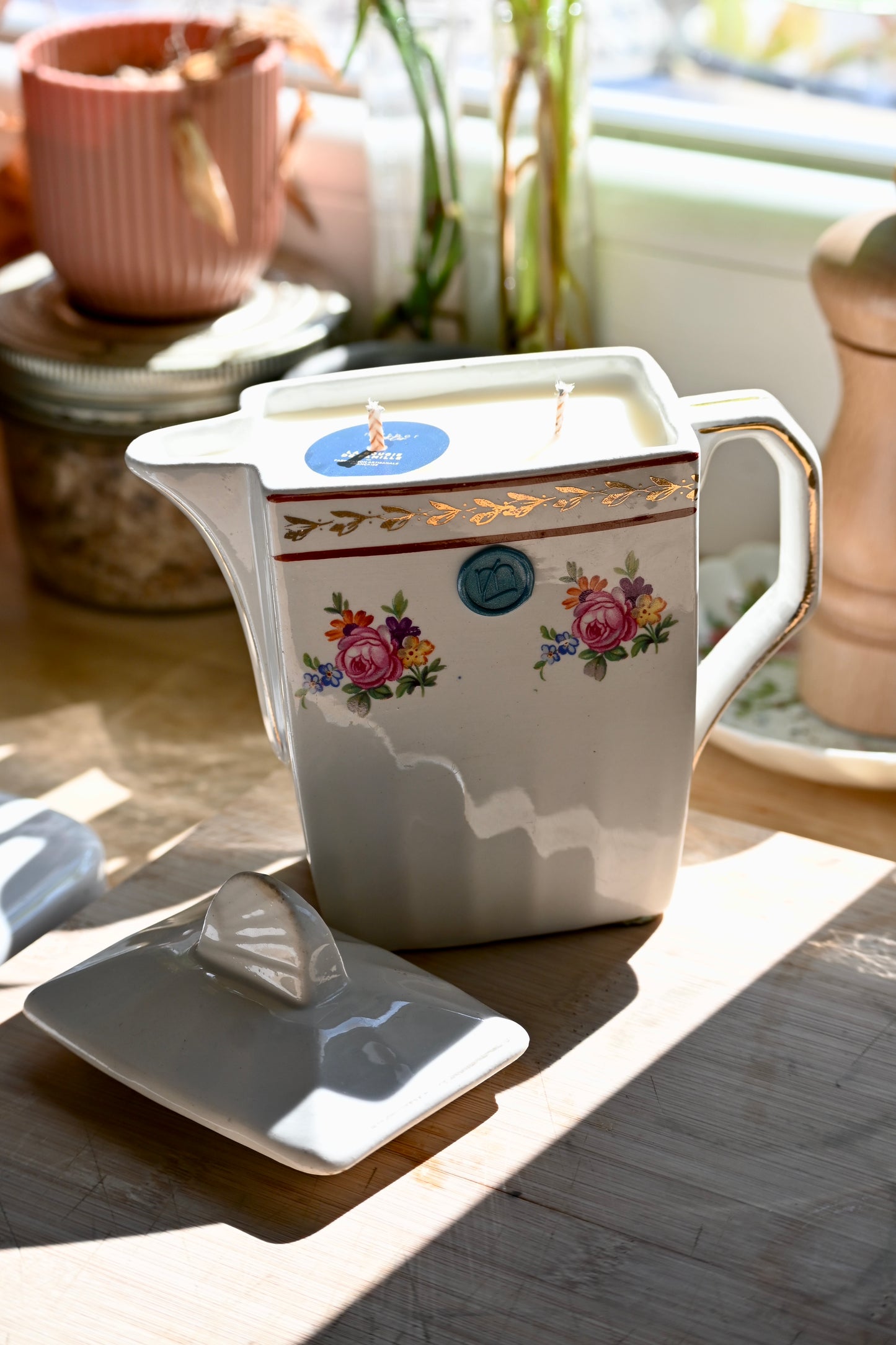 Pot à lait petites fleurs