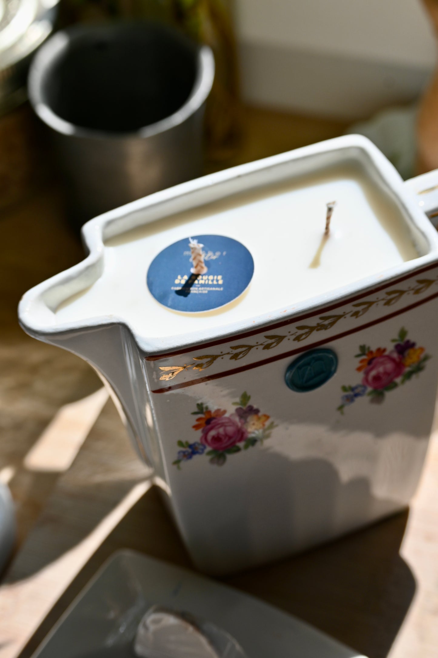 Pot à lait petites fleurs