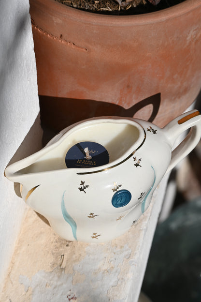 Pot à lait bleu doré