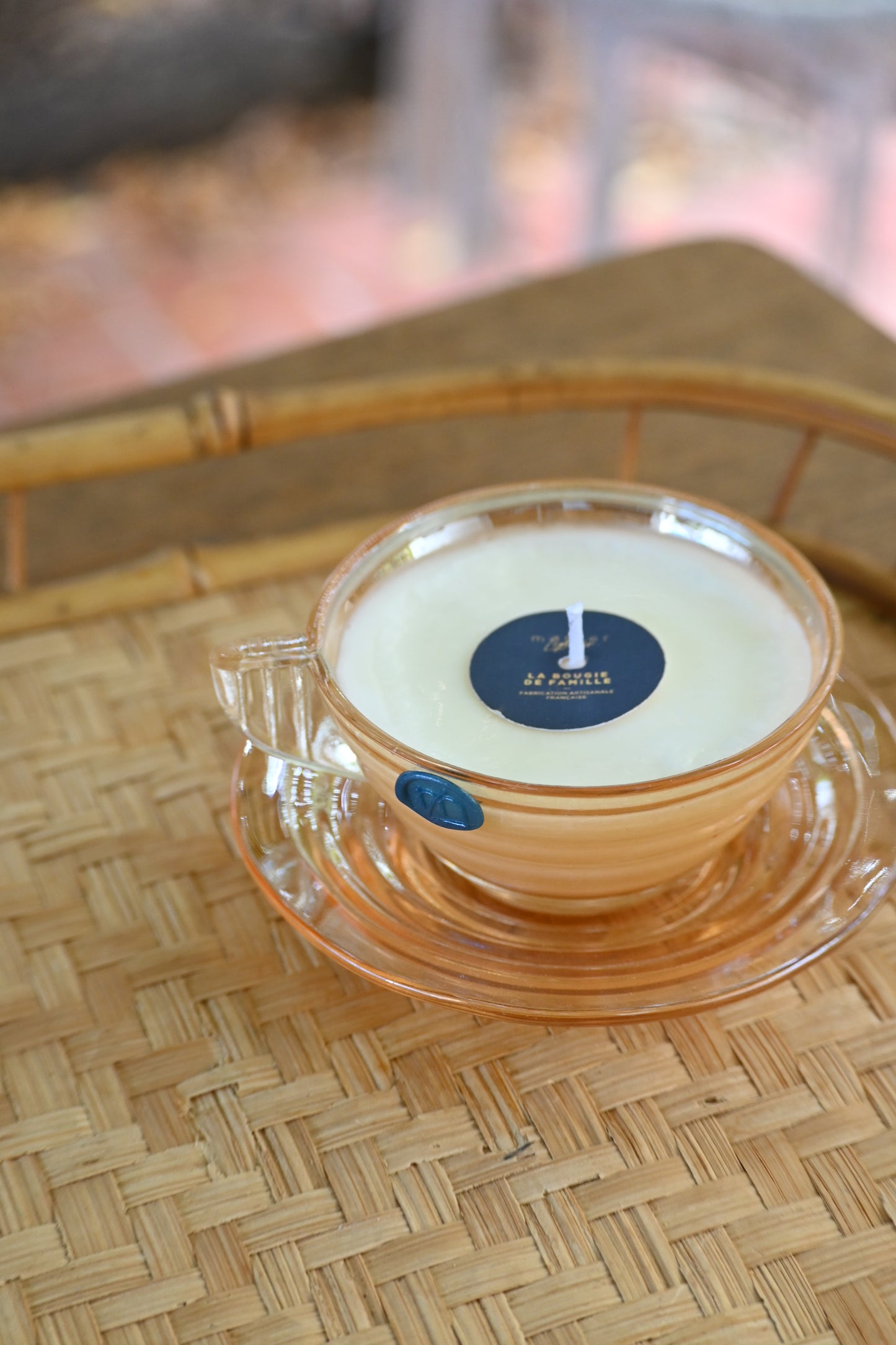 Tasse et coupelle art déco irisée