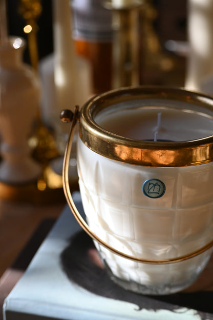 Seau à glace ciselé anse dorée