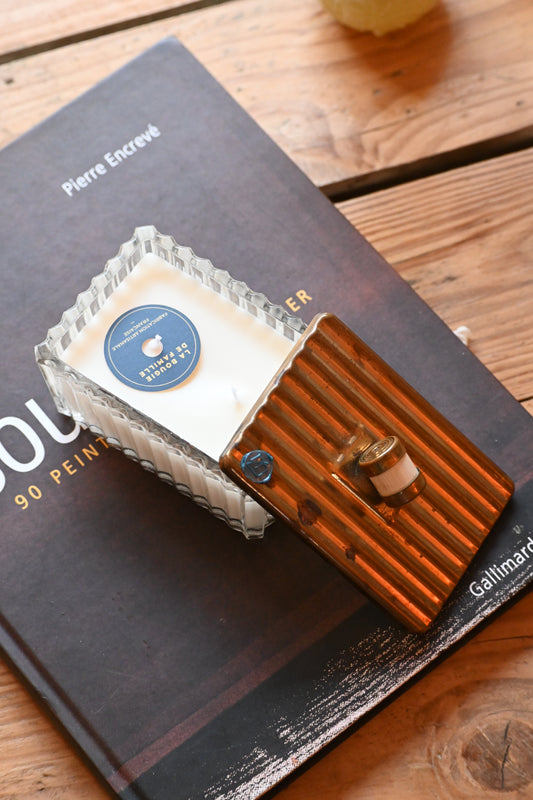 Boite en verre ciselé art déco