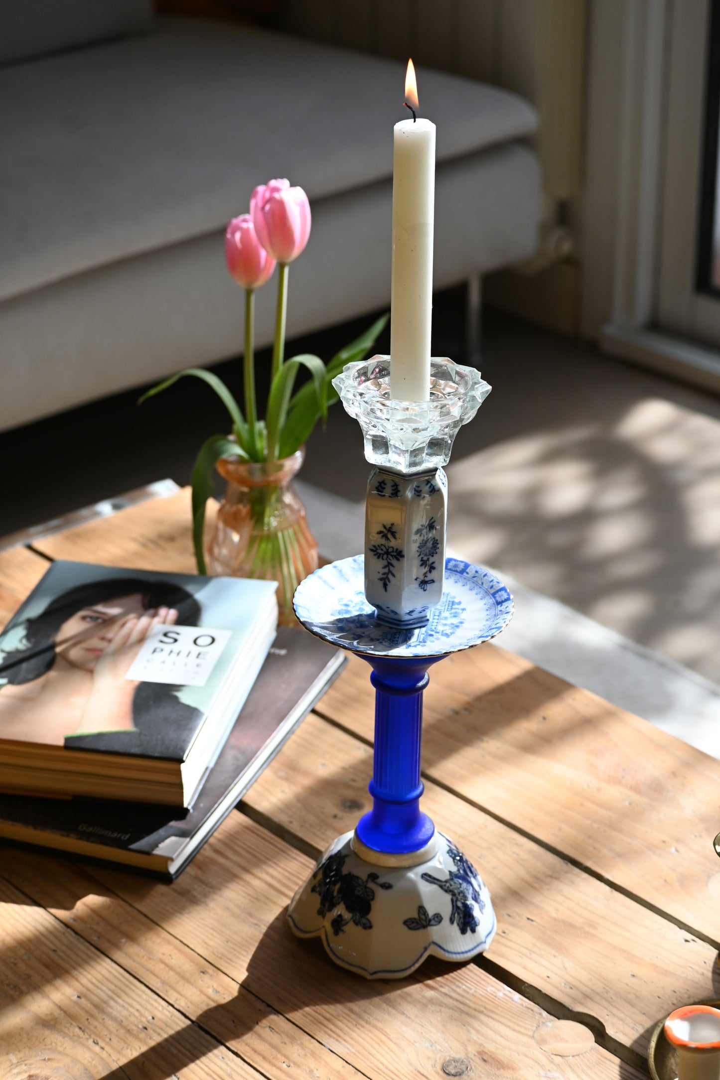 Bougeoir Bleu - Grand