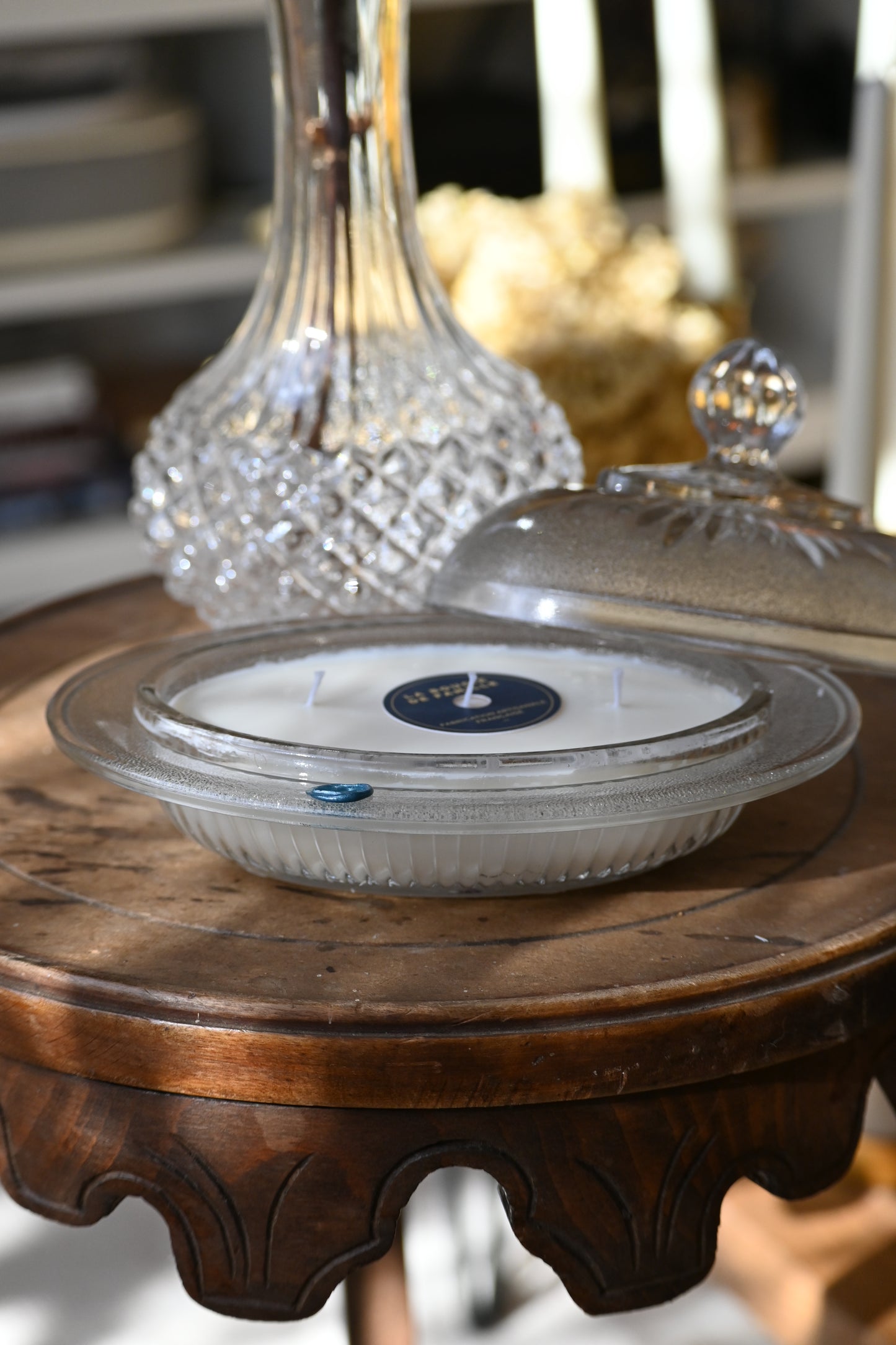 Boite en verre texturé