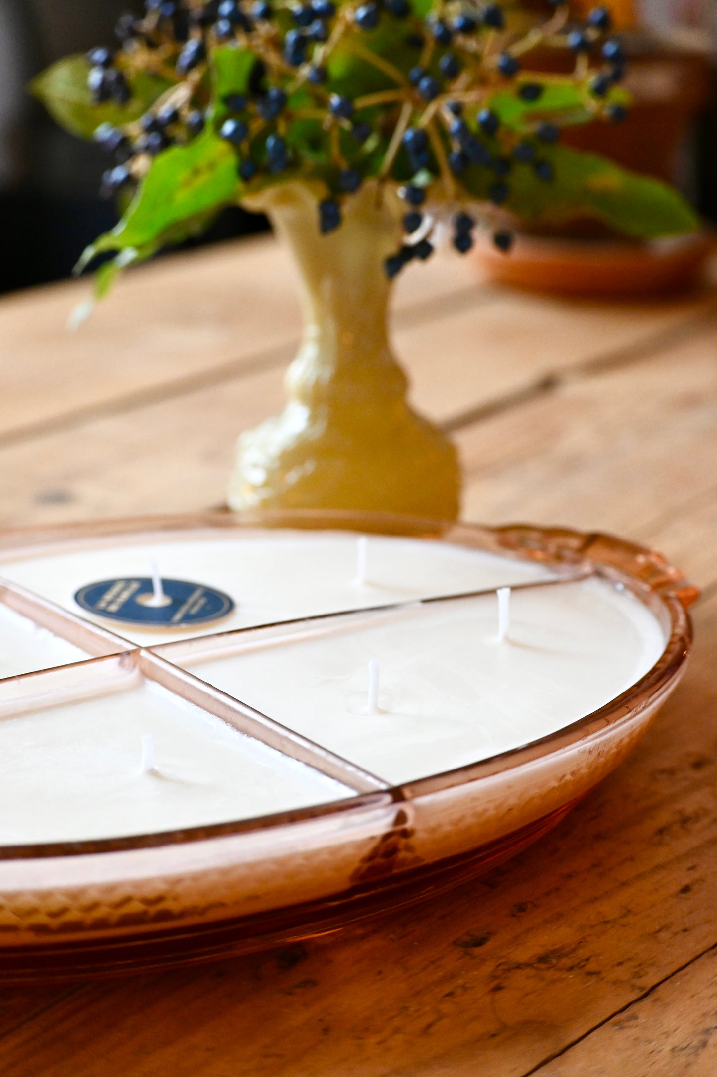 Plateau art déco rose