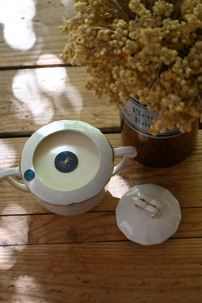 Sucrier beige et doré