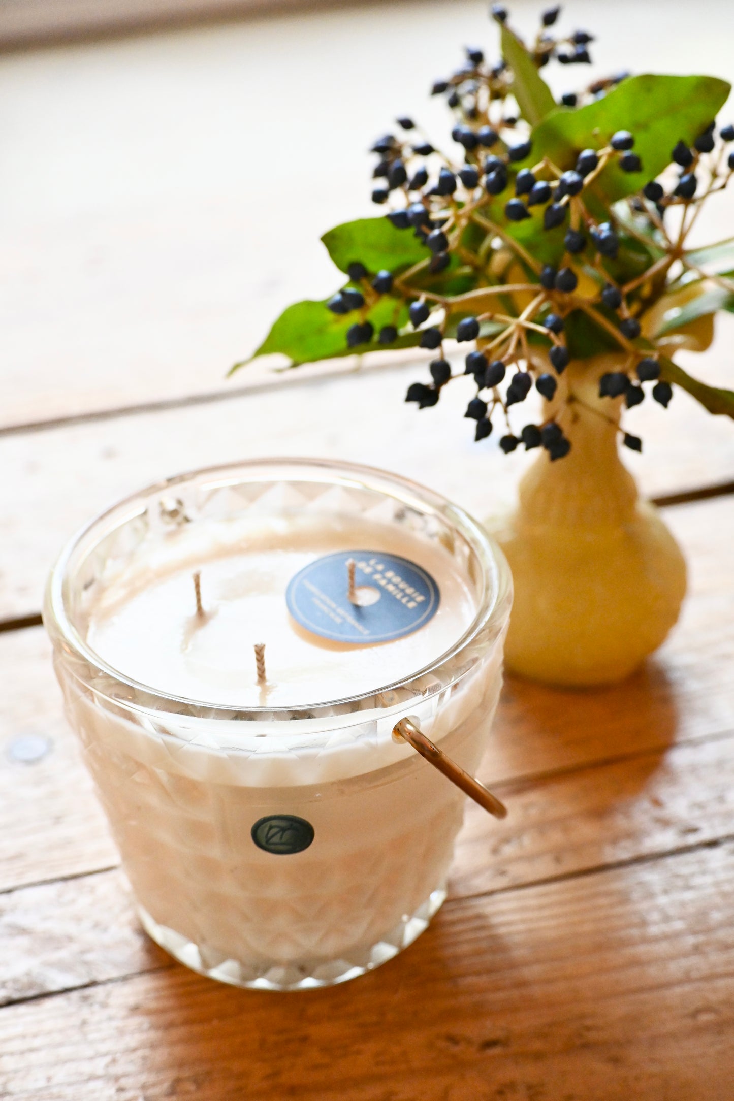 Petit seau à glace ciselé anse dorée