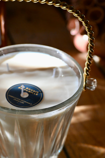 Seau à glace ciselé anse dorée